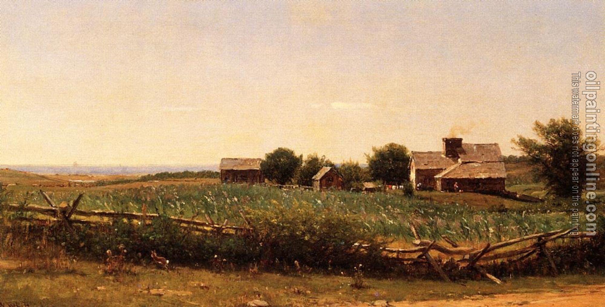 Whittredge, Thomas Worthington - Farm by the Shore